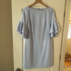 Lauren Ralph Lauren Light Blue Ruffle Sleeve Dress Women’s Size 8